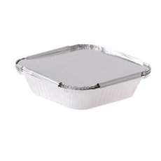 Aluminium Foil Dish with lid - 5 pack Square